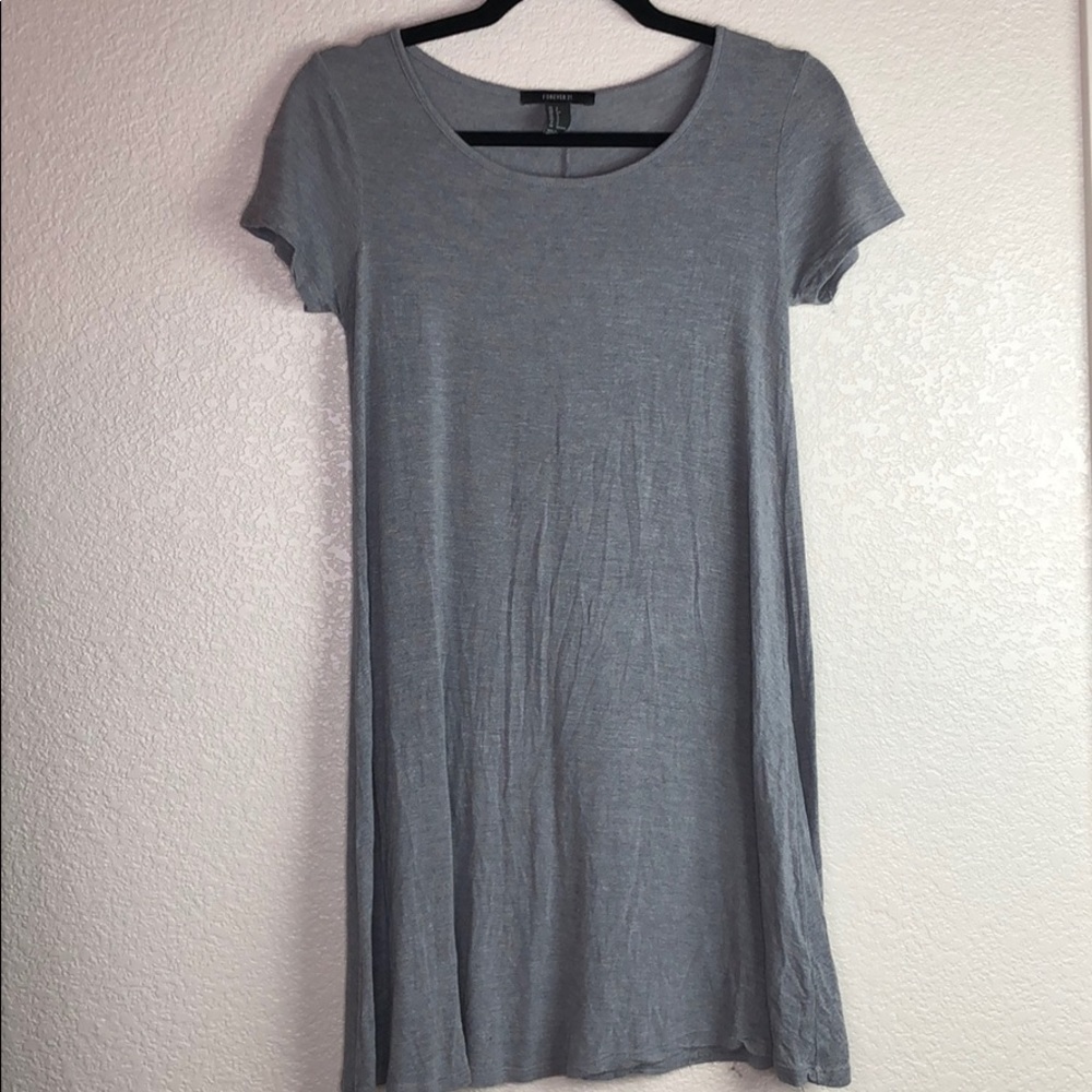 Forever 21 Grey T-Shirt Dress